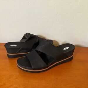 Dr. Scholl's Shoes Women's Goldie Slide Sandal, Black, 9.5